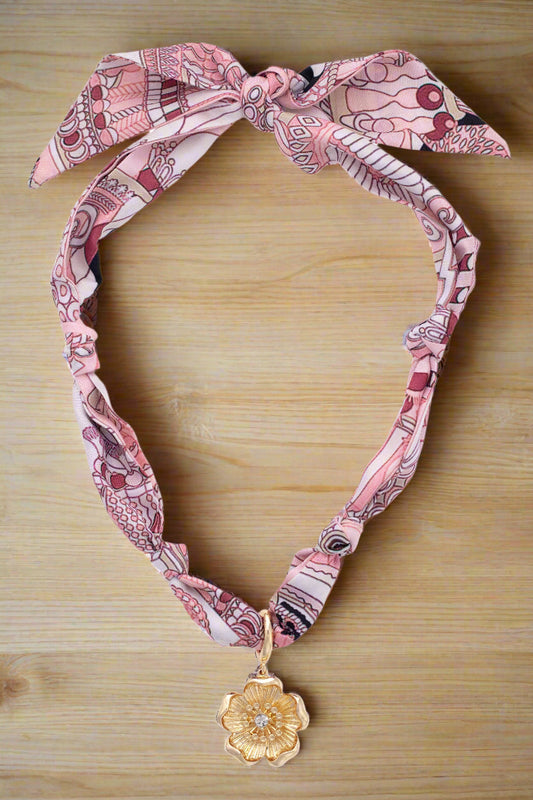 Allegra Blossom Scarf Necklace