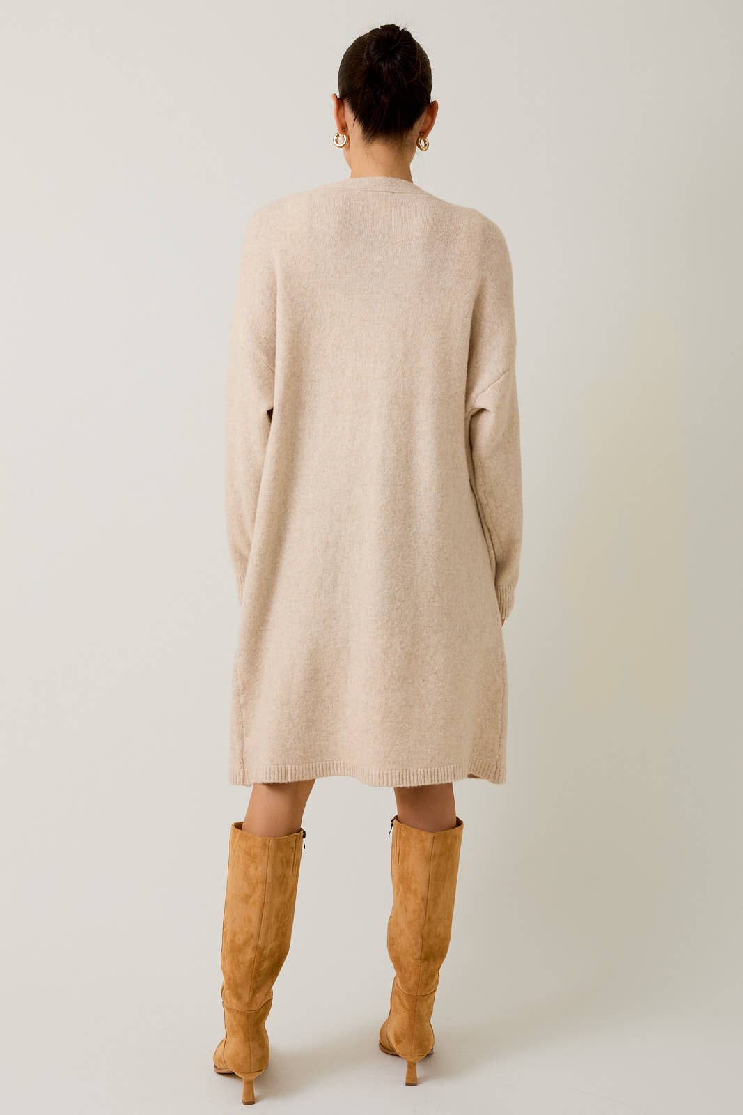 The Maeve Oatmeal Cover-Up  Cardigan Sweater