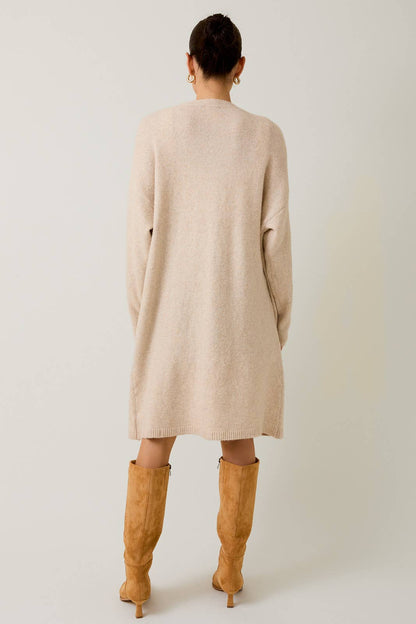 The Maeve Oatmeal Cover-Up  Cardigan Sweater