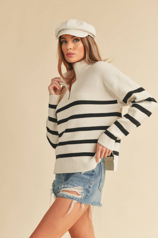 Madeline Striped Knit Sweater