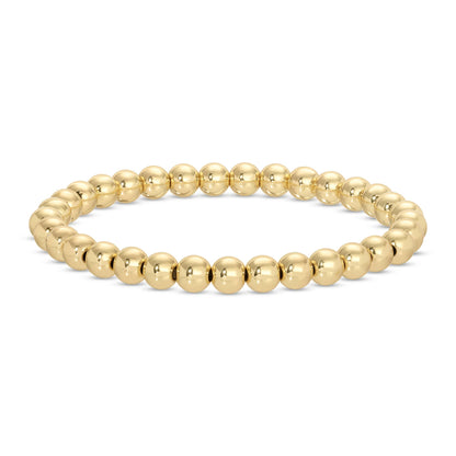 Bracelet Bar – 6mm Beaded (Silver)