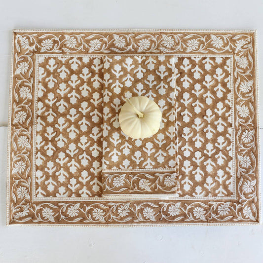 Charlotte Caramel Placemats — Set of 4