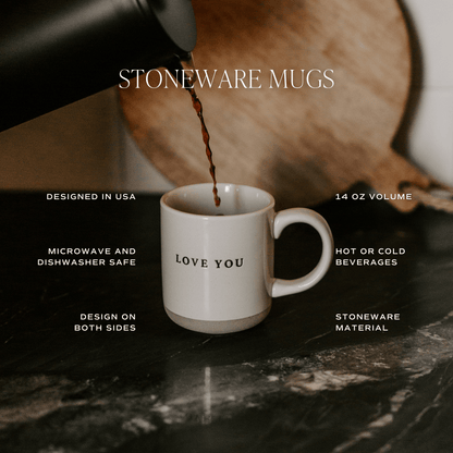 Green Trees Stoneware Coffee Mug