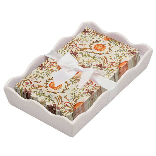 Ceramic Guest Towel Napkin Tray – Turkey Design