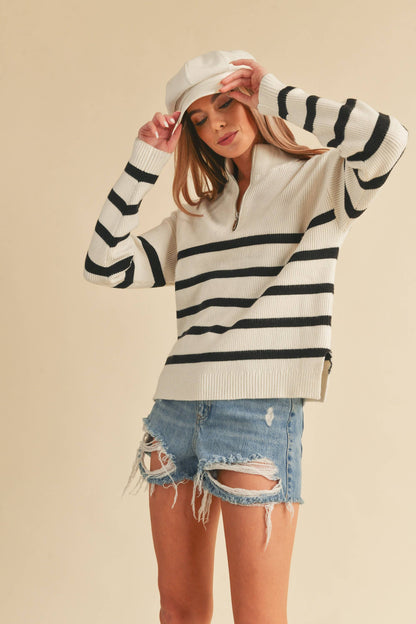 Madeline Striped Knit Sweater