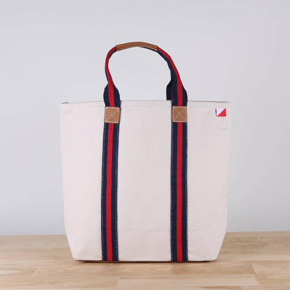 ShoreBags Society Canvas Leather Tote bag with sturdy handles and spacious interior, stylish and practical for everyday use.