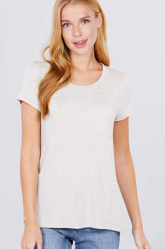 Mae Crew Neck Tee (Oatmeal)