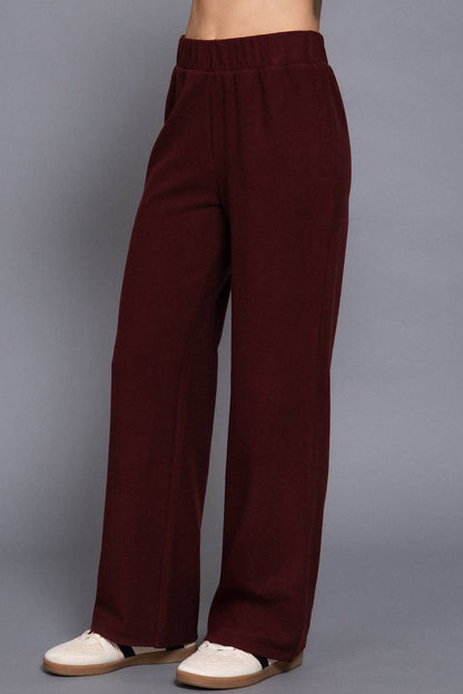 The Margot Soft Knit Lounge Pants – Merlot