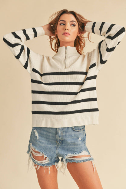 Madeline Striped Knit Sweater