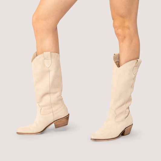 Jesse Beige Cowboy Boots