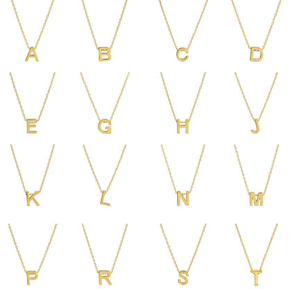Gold initial necklace from Splendid Iris featuring a personalized pendant with a stylish, elegant design.