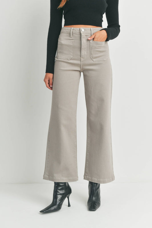 Madelyn Jeans – Patch Pocket Wide Leg (Moonstone)