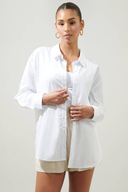 Elle Oversized Button-Down Shirt