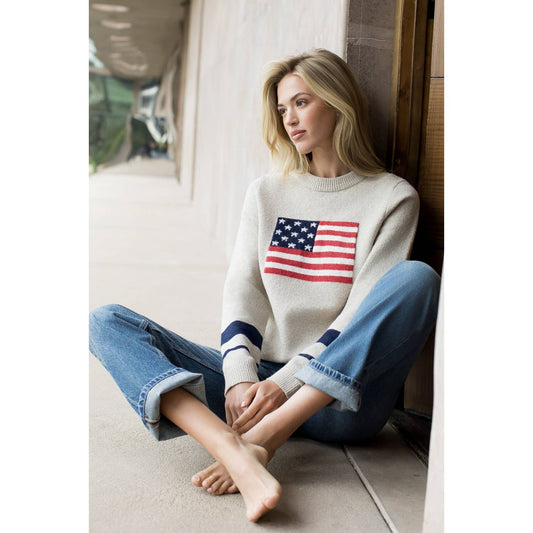 Harbor Knit Flag Sweater — Cream