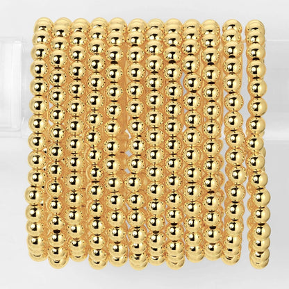 Bracelet Bar – 6mm Beaded (Silver)
