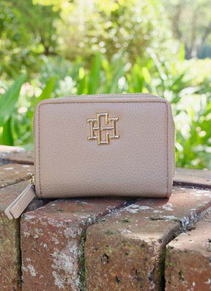 Nadine Zippered Wallet in Taupe