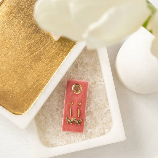 Butterfly Velvet Stud Gift Set (Multi)