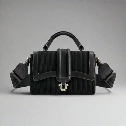 True Religion Ryder Corduroy Mini Crossbody (Black)