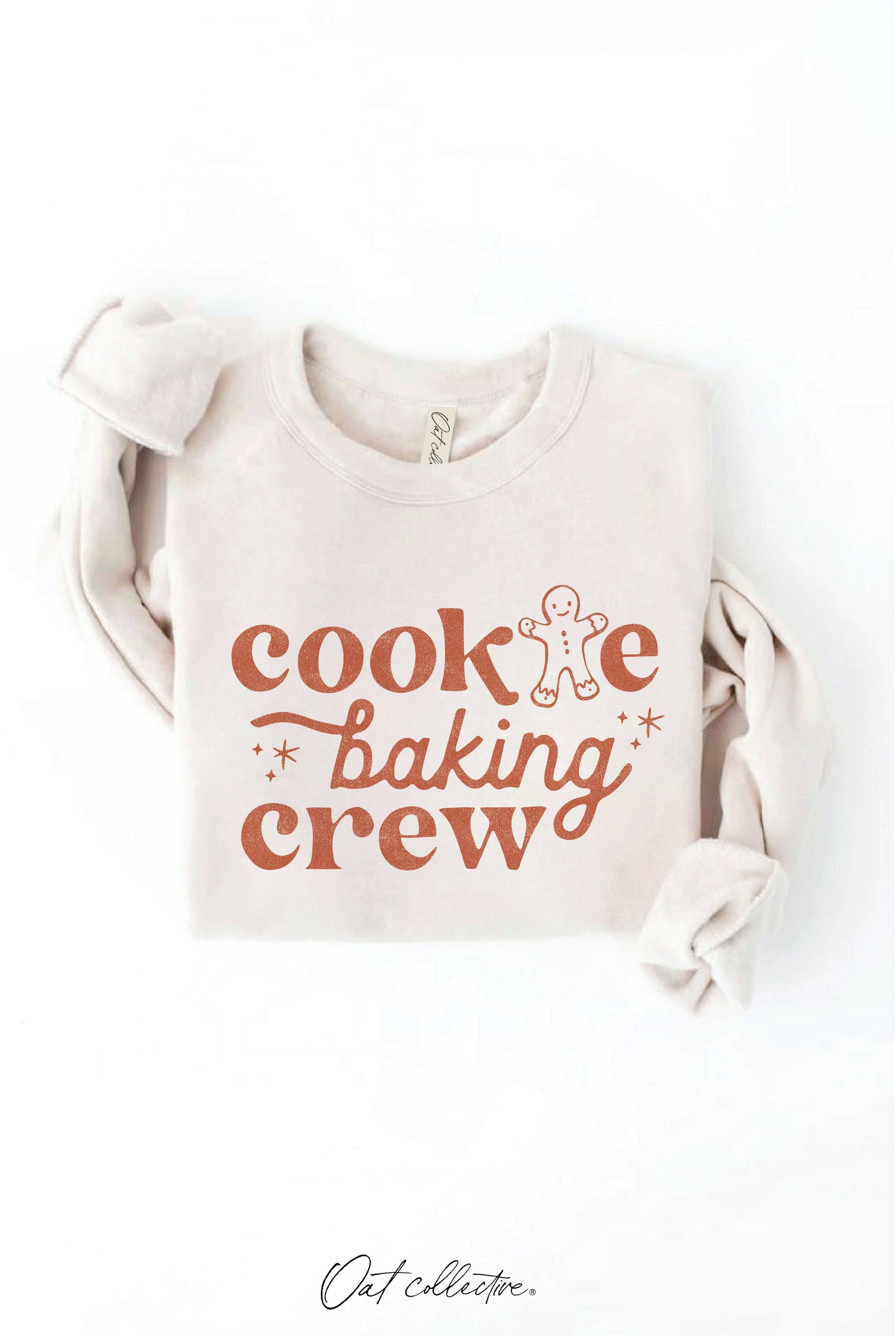 OAT COLLECTIVE Cookie Baking Crew graphic sweatshirt with playful cookie and baking design on soft fabric.