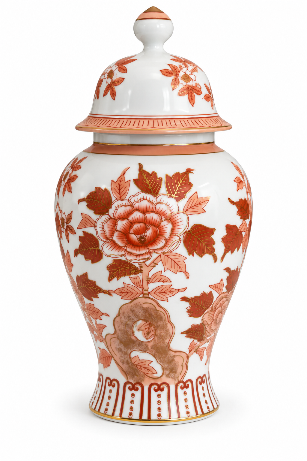 Vintage Andrea by Sadek hand-painted porcelain temple jar