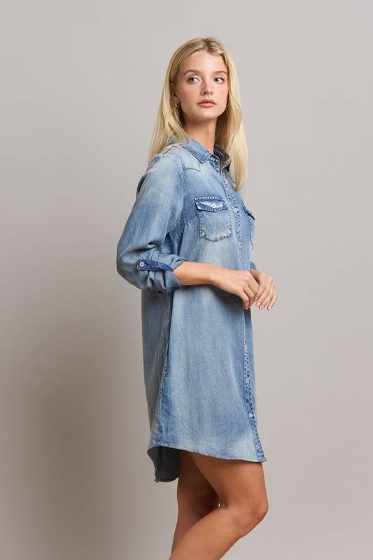 Harper Denim Shirt Dress