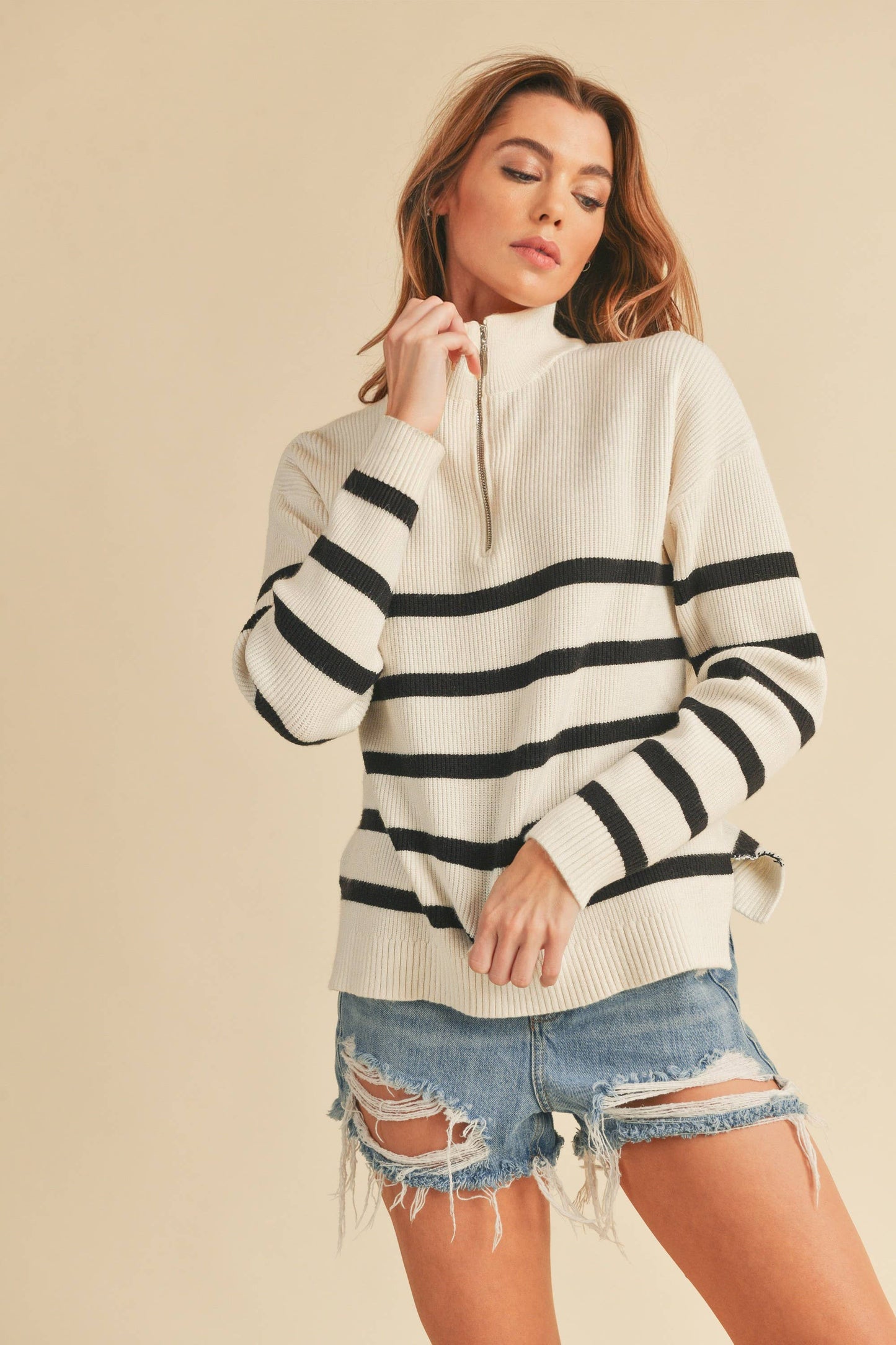 Madeline Striped Knit Sweater