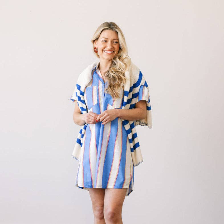The Isla Dress — Cabana Stripe Getaway Mini