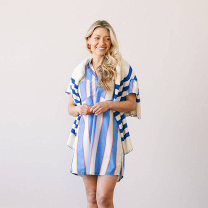 The Isla Dress — Cabana Stripe Getaway Mini