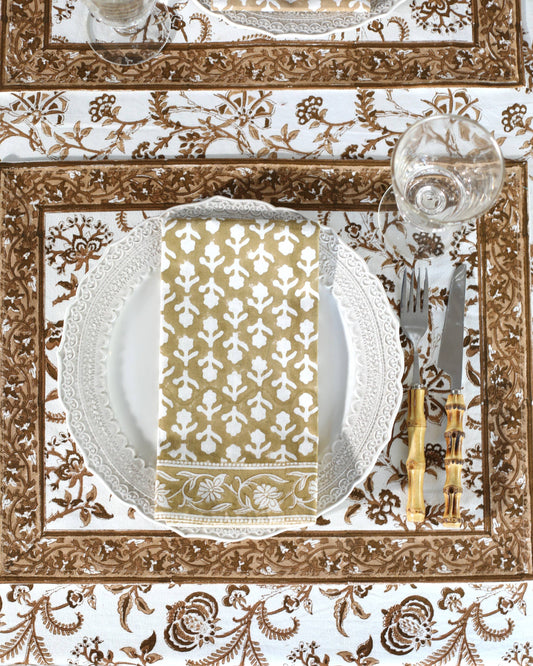 Lilibet Mocha Placemats — Set of 4