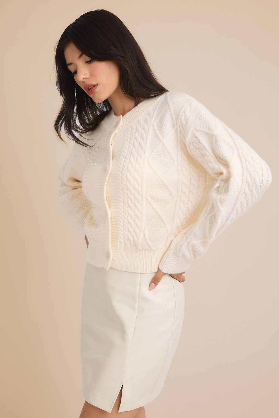 Camille Cable Knit Cardigan