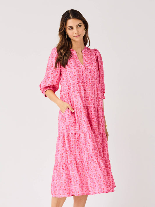The Cameron Heirloom Vine Dress – Pink