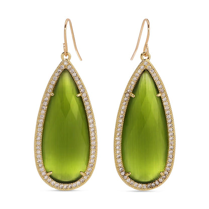 Phoebe Long Shimmer Stone Earrings