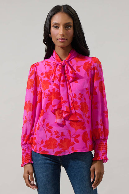 The Kensie Etienne Floral Blouse