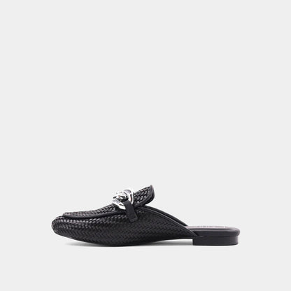 Alexis Woven Chain Mule (Black) ShuShop