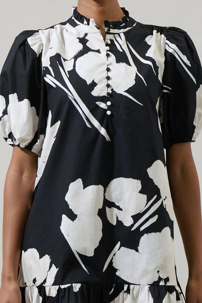 Adeline Shadow Floral Shift Dress - Dresses