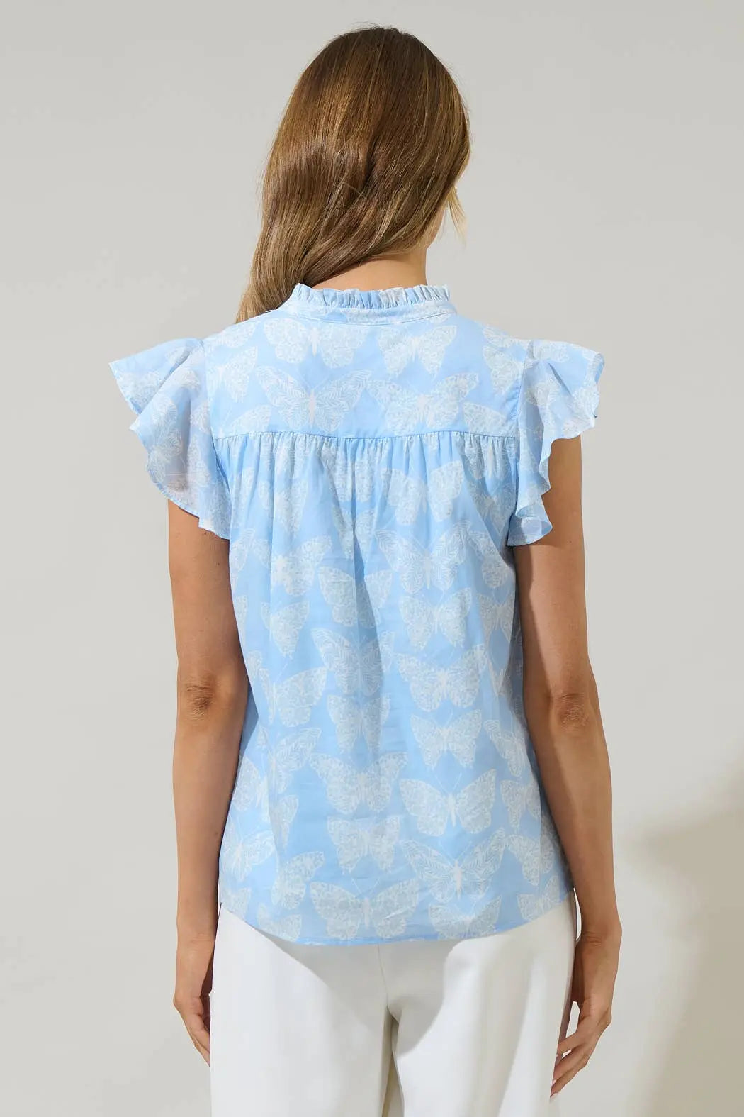 Aubry Butterfly Cindi Ruffle Top - Tops