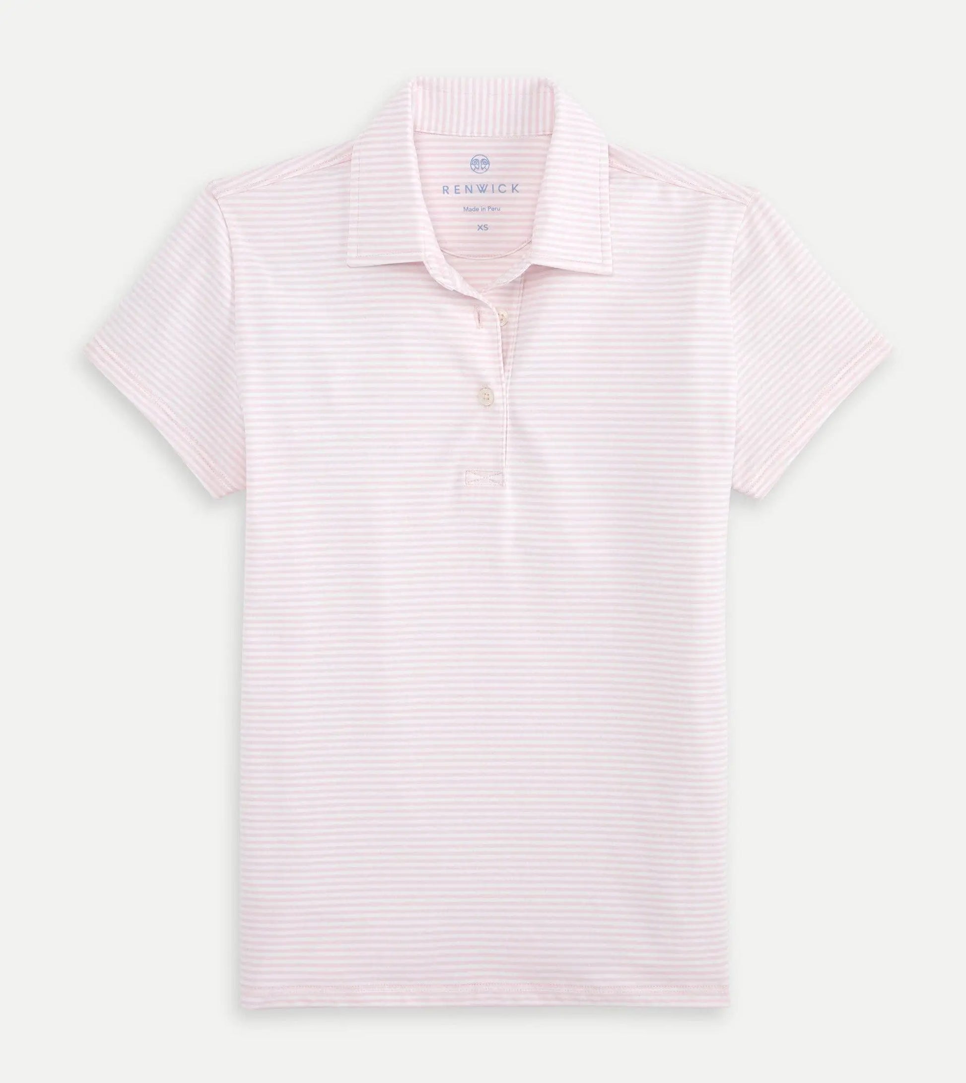 Belle Stretch Cotton Polo - Petal White - Tops