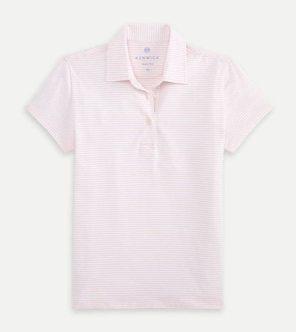 Belle Stretch Cotton Polo - Petal White - Tops