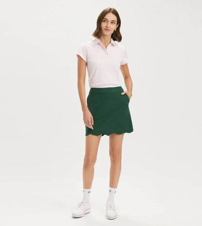 Belle Stretch Cotton Polo - Petal White - Tops