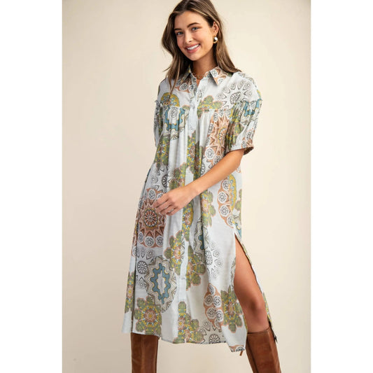 Briar Botanical Shirt Dress - Dresses