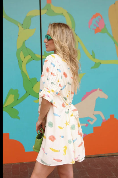 Coastal Catch Shirt Dress