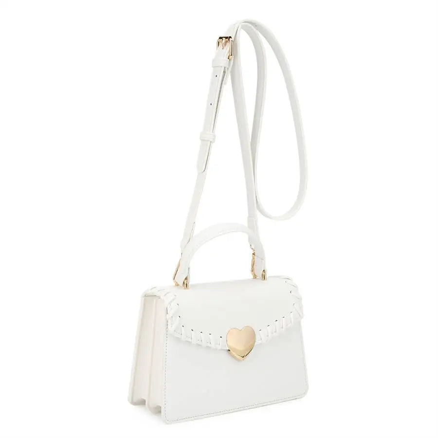 CHRISTINE FLAP SHOULDER BAG - White - Crossbody Bags