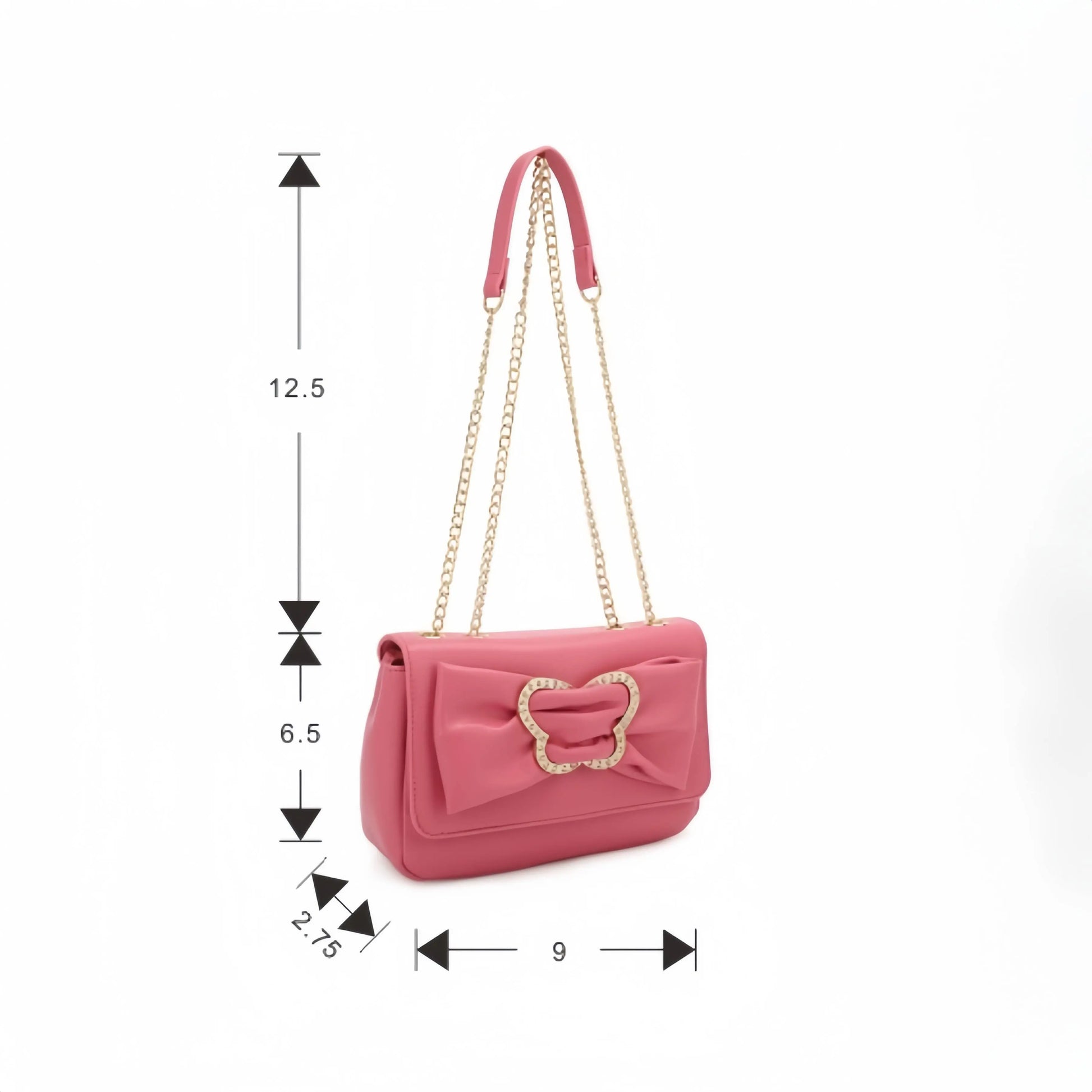 Celine Shoulder Bag with Butterfly Bow - Honey Pink - Crossbody Bags