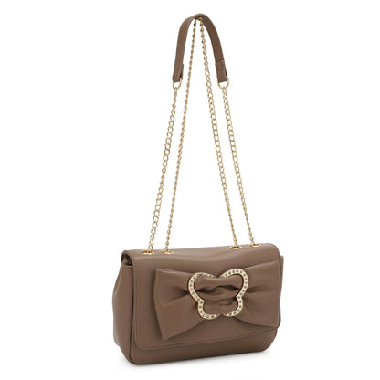 Celine Shoulder Bag with Butterfly Bow - Honey Pink - Crossbody Bags