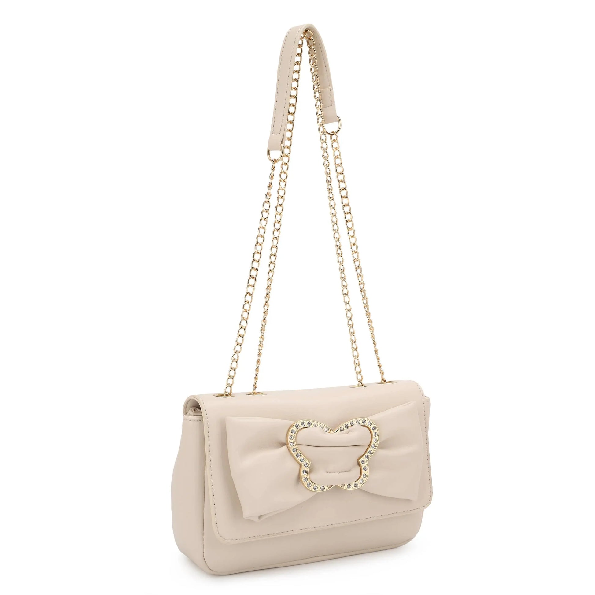 Celine Shoulder Bag with Butterfly Bow - Honey Pink - Crossbody Bags