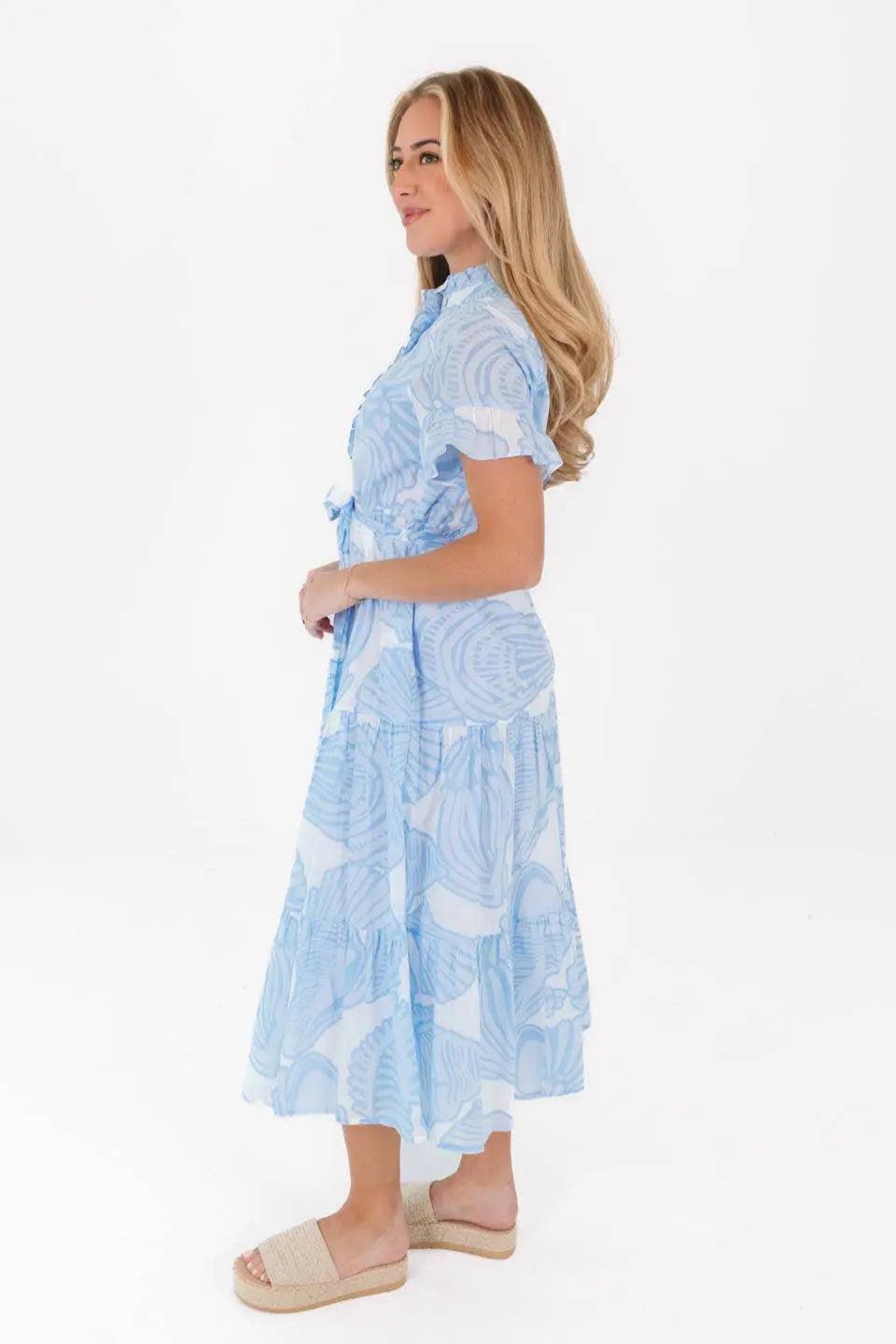 Charlotte Button Up Midi Dress - Dresses