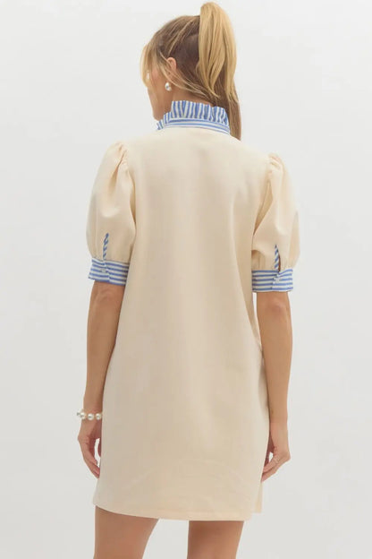 Charlotte Striped Accent Polo Dress - Dresses