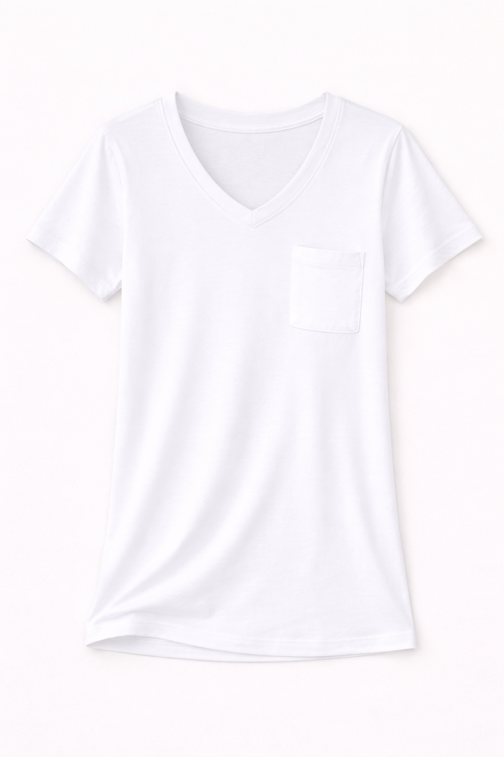 Light gray V-neck tee from Active Basic's Lila Everyday collection, soft fabric and relaxed fit perfect for casual wear.