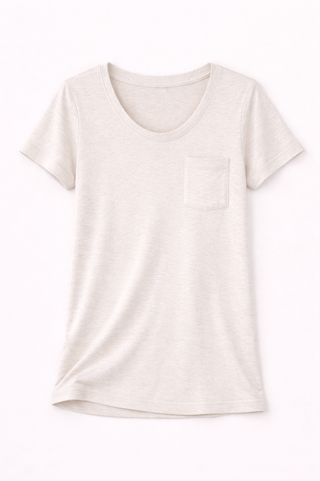 Light gray V-neck tee from Active Basic's Lila Everyday collection, casual short-sleeve tee with a relaxed fit.