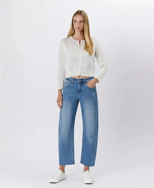 Chloe High-Rise Barrel Jeans - Bottoms